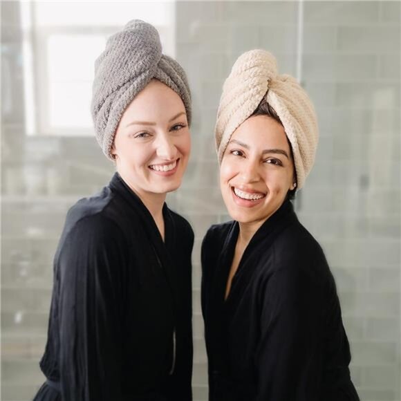 Extra Large 4 Pack Microfiber Hair Towel Wrap for Women Super Absorbent & Quick - Picture 2 of 8